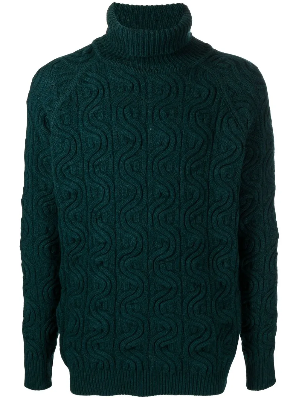 

Kolor roll-neck wool jumper - Green