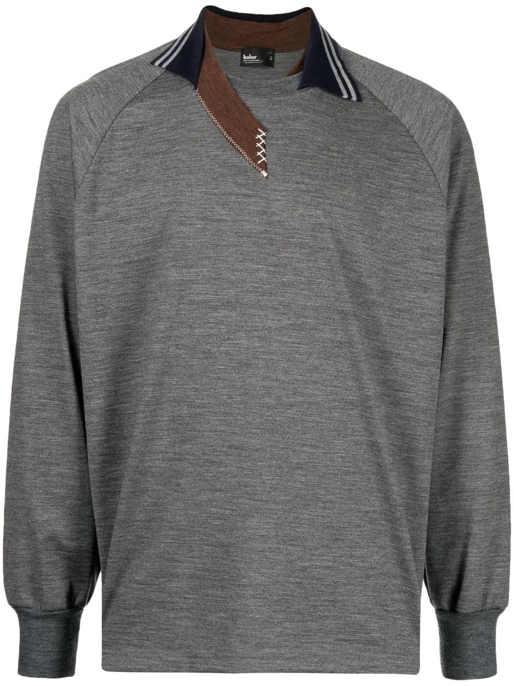 

Kolor contrasting-collar detail sweatshirt - Grey