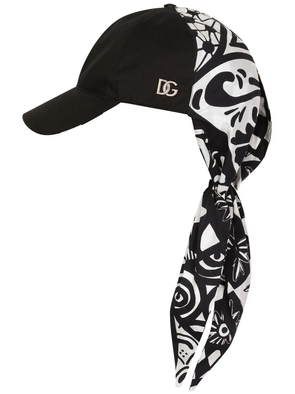 

Dolce & Gabbana scarf-detail baseball cap - Black