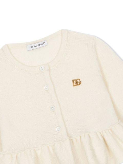 Dolce & Gabbana Kids cardigan i kashmir med DG-logo