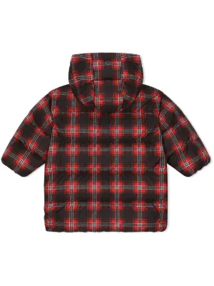 DOLCE & GABBANA キッズ　ダウンジャケット Long nylon down jacket with logo tag in Black for Boys