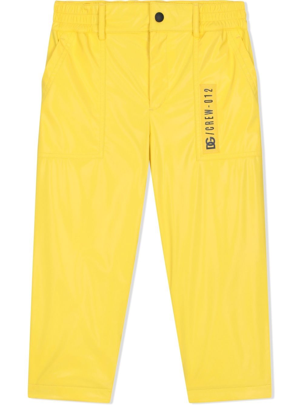 Dolce & Gabbana Kids coated-nylon worker trousers - Yellow