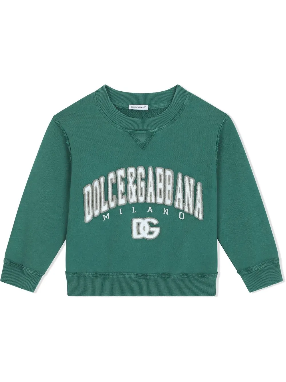 

Dolce & Gabbana Kids suéter con parche del logo DG - Verde