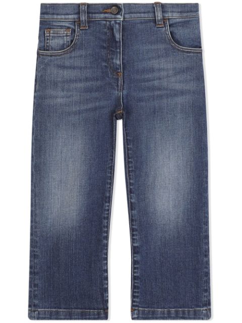 Dolce & Gabbana Kids jeans rectos con tiro medio
