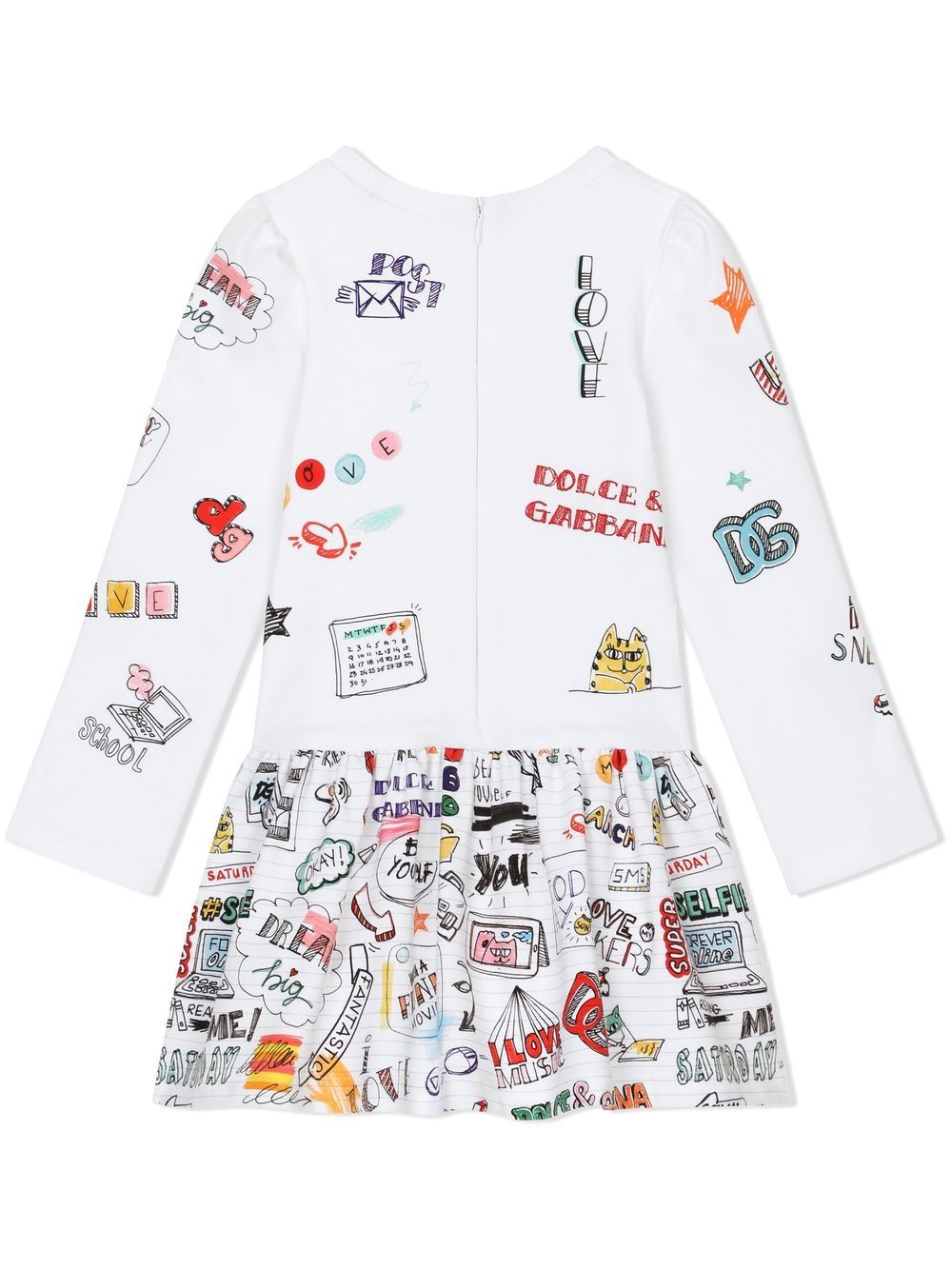 Dolce & Gabbana Kids Jurk met print - Wit