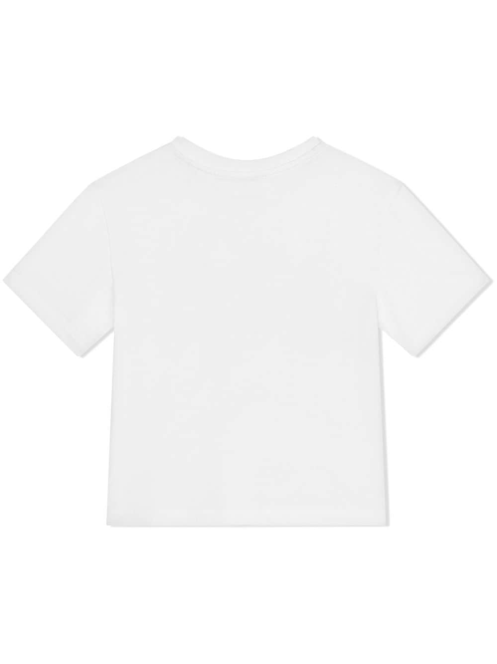 Dolce & Gabbana Kids T-shirt met logoprint - Wit