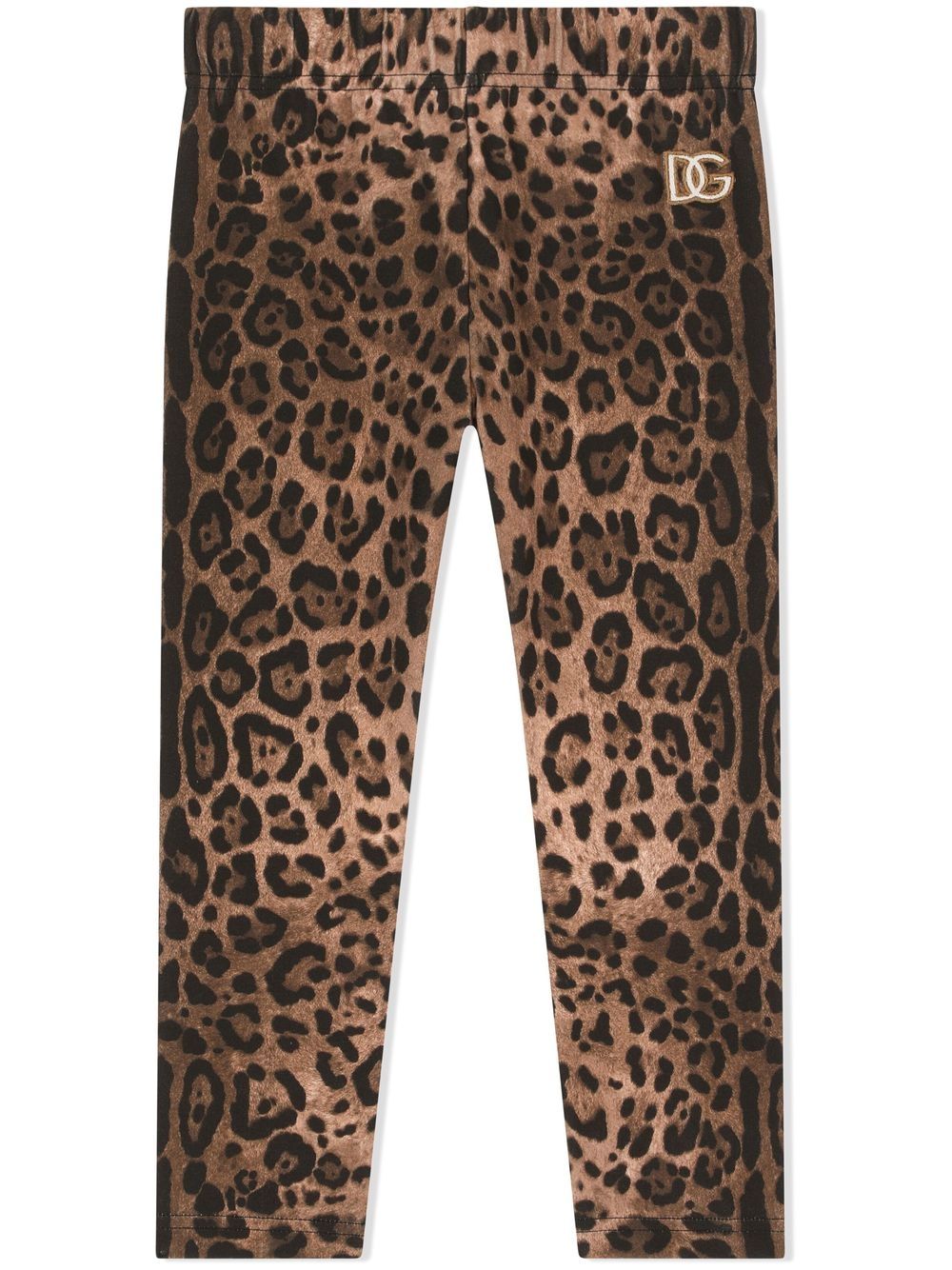 Dolce & Gabbana Kids Interlock leopard-print leggings - Brown