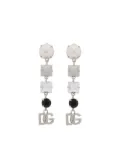 Dolce & Gabbana logo pendant earrings - Silver