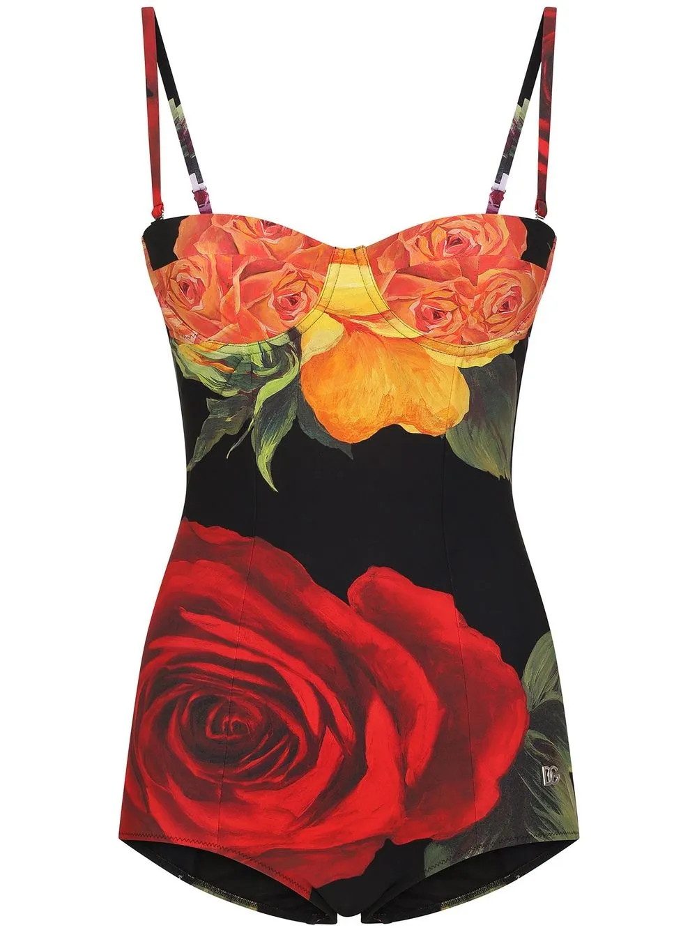 

Dolce & Gabbana traje de baño con estampado floral - Negro