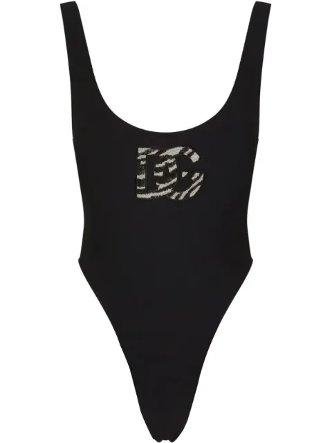 Dolce & Gabbana DG-logo cut-out swimsuit