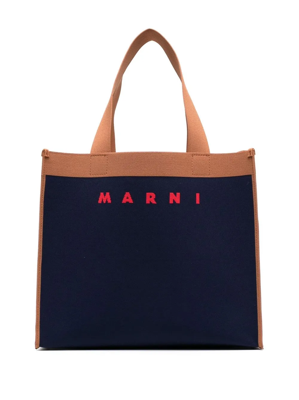 

Marni intarsia-knit logo tote bag - Blue