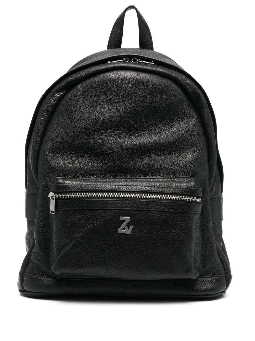 

Zadig&Voltaire mochila granulada con placa del logo - Negro