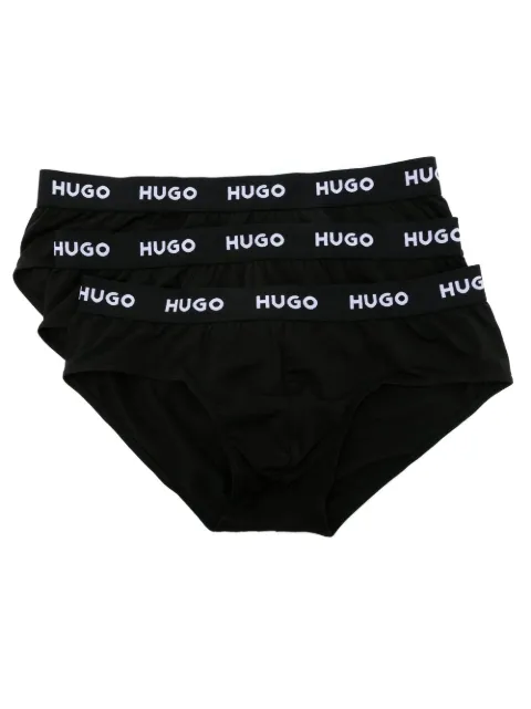 HUGO pack go three logo-waistband briefs