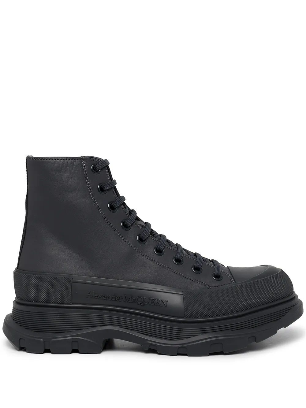 

Alexander McQueen botas cargo con agujetas - Gris