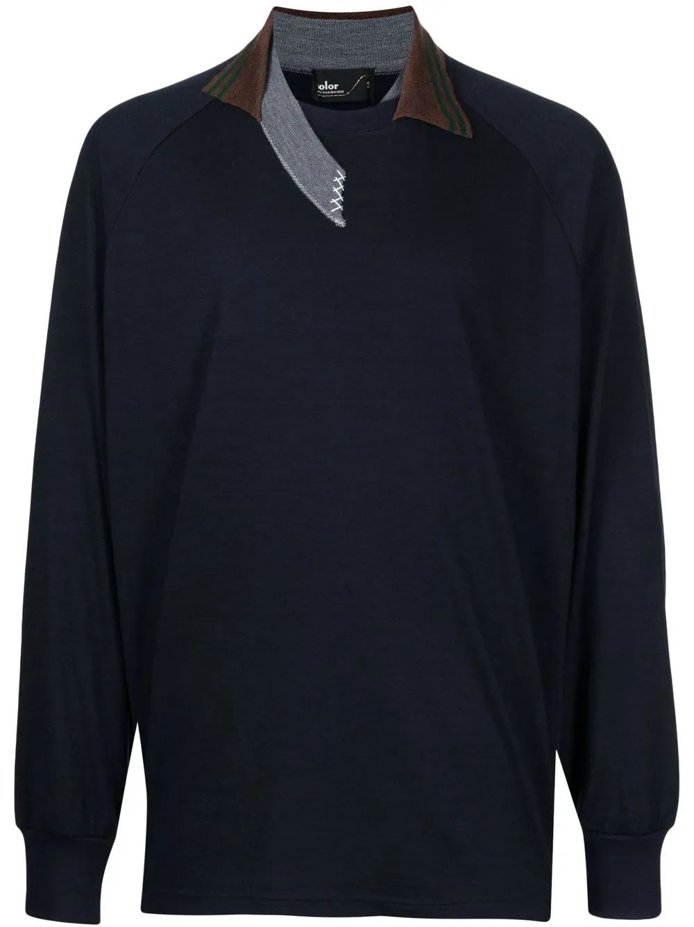 

Kolor contrasting-collar detail sweatshirt - Blue