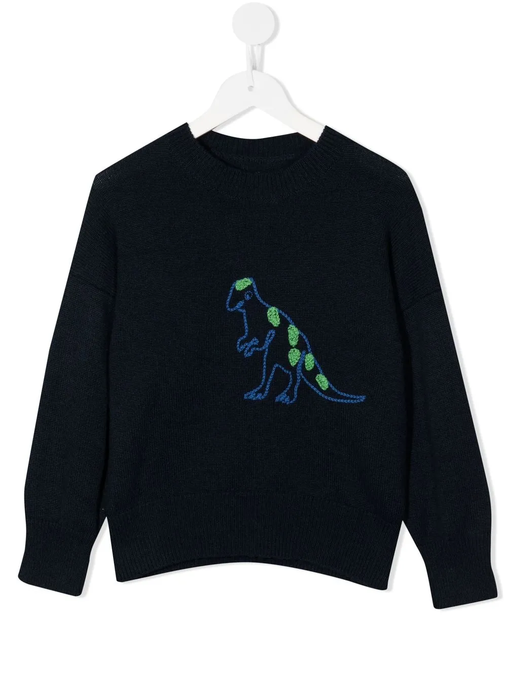 

The Row Kids embroidered-dinosaur jumper - Blue