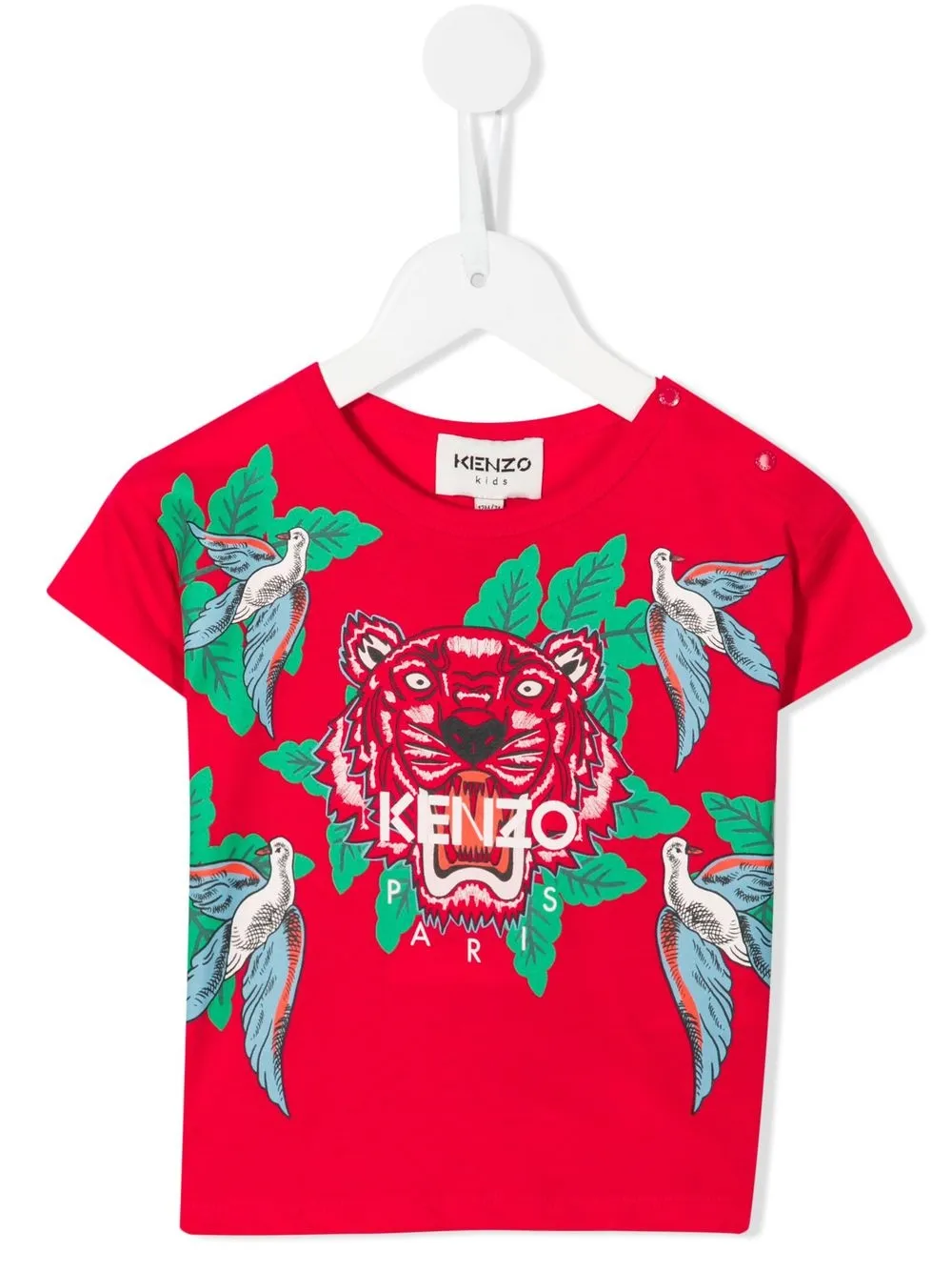 

Kenzo Kids playera con logo estampado - Rojo