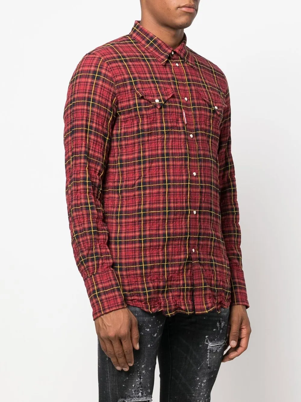  Dsquared2 Kariertes Hemd   Rot 