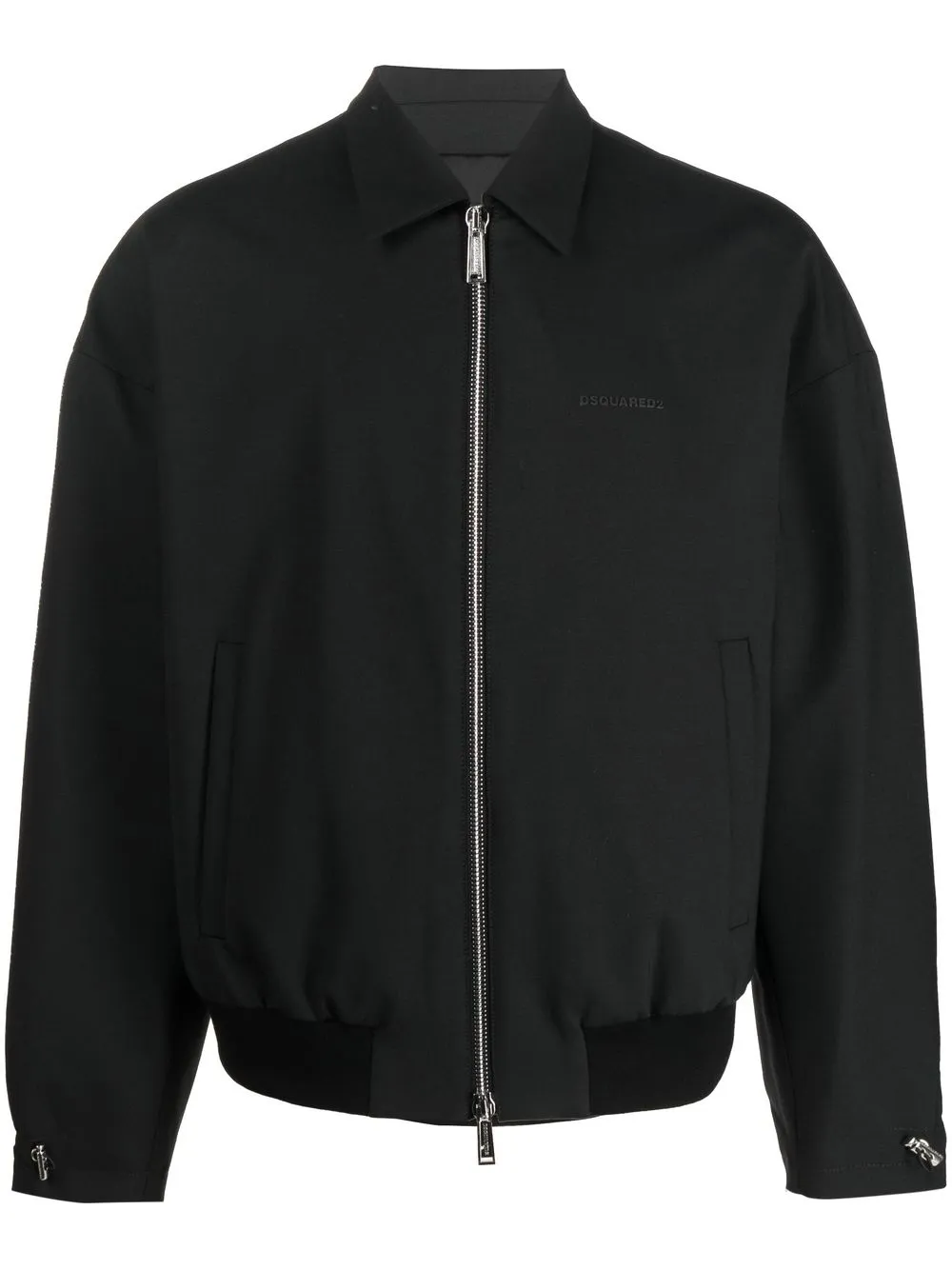 

Dsquared2 chamarra bomber con logo estampado - Negro