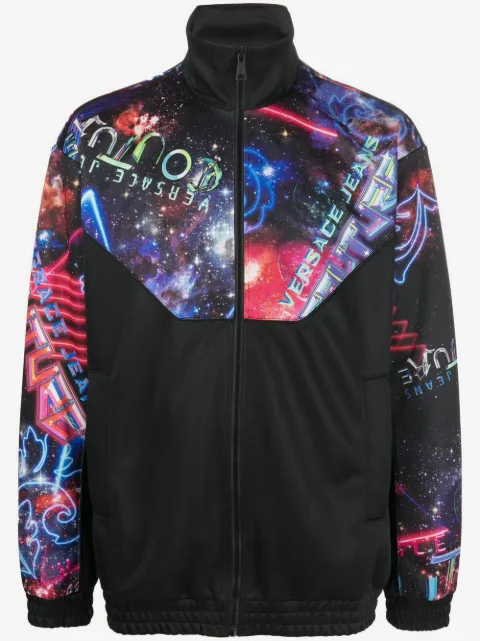 Versace Jeans Couture logo digital-print bomber jacket