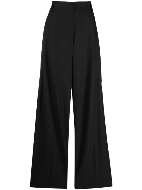Ferragamo pantalones con tiro alto y pinzas