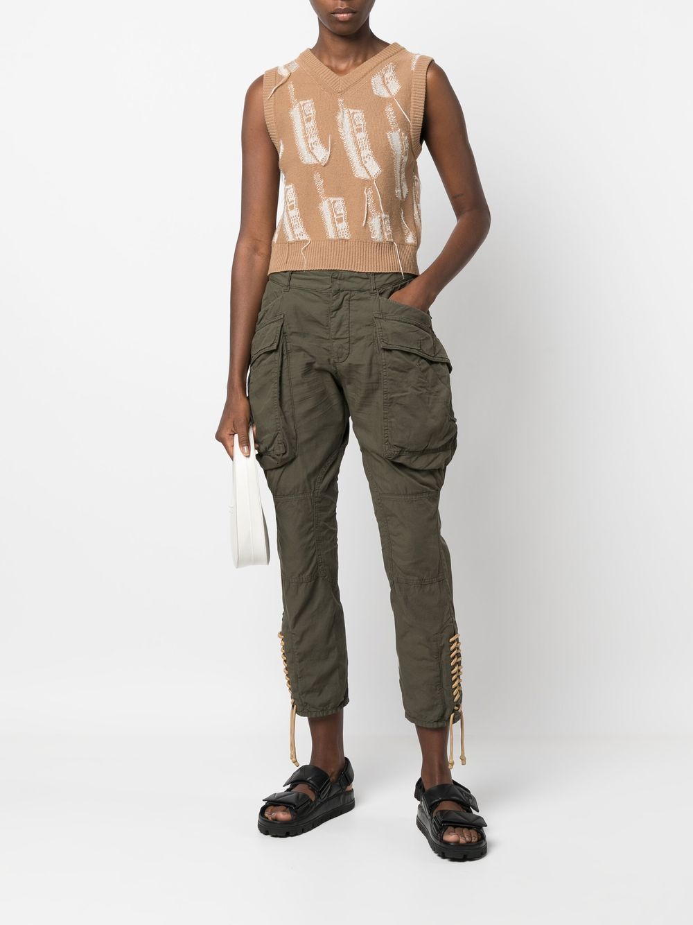 Dsquared2 Broek met veters - Groen