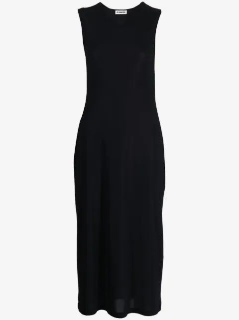Jil Sander round neck sleeveless maxi dress