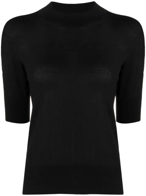 Jil Sander short sleeve fine-knit top 