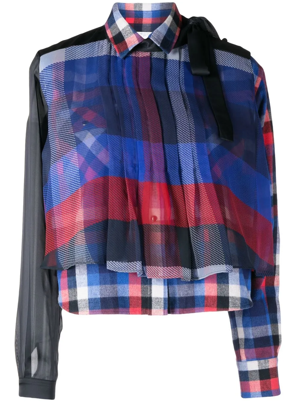 

sacai checked layered blouse - Multicolour