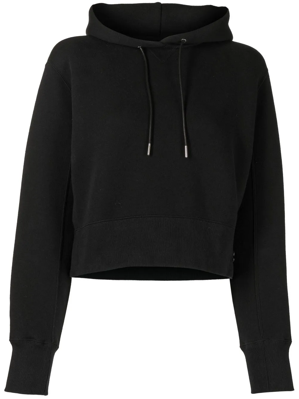 

sacai drawstring cotton hoodie - Black