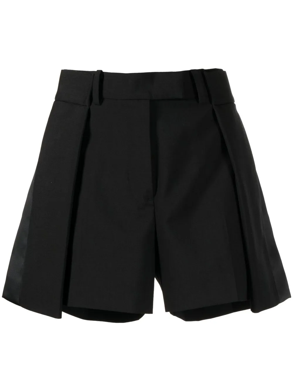 

sacai shorts de vestir con pinzas - Negro