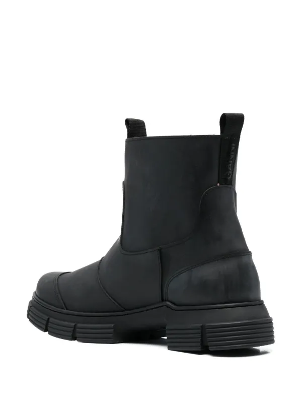 【関税込み】GANNI ブラック Chunky Buckle チェルシーブーツ GANNI チェルシーブーツ | ブラック | FARFETCH JP
