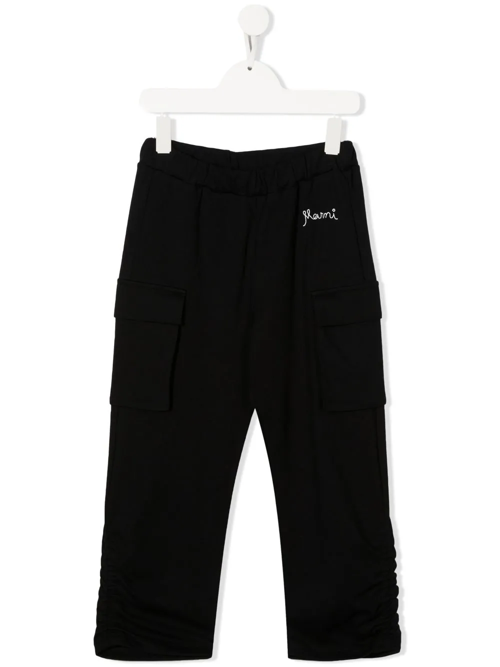 

Marni Kids pantalones cargo con logo bordado - Negro