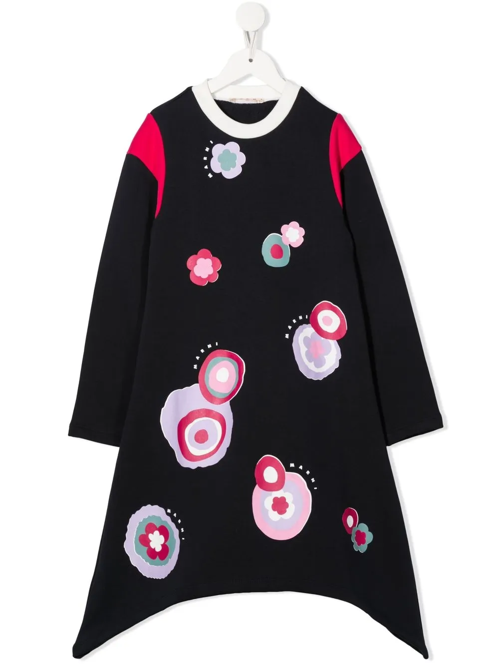 

Marni Kids floral-print long-sleeved dress - Blue