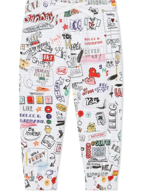 Dolce & Gabbana Kids Smemo-print jogging pants