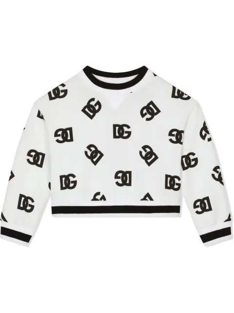 Dolce & Gabbana Kids DG-logo round-neck sweatshirt