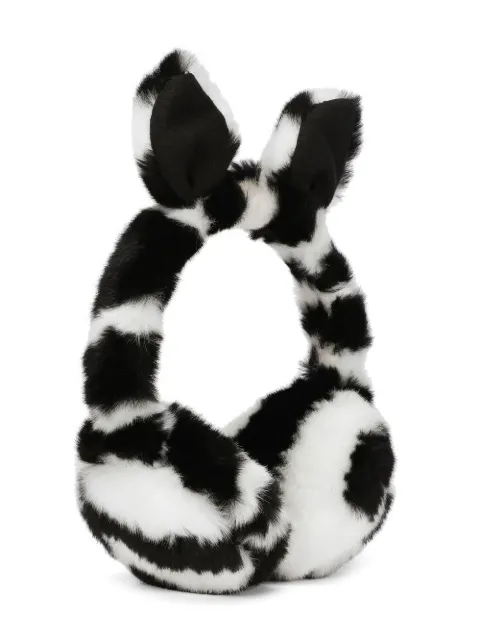 Dolce & Gabbana Kids zebra-print faux-fur earmuffs