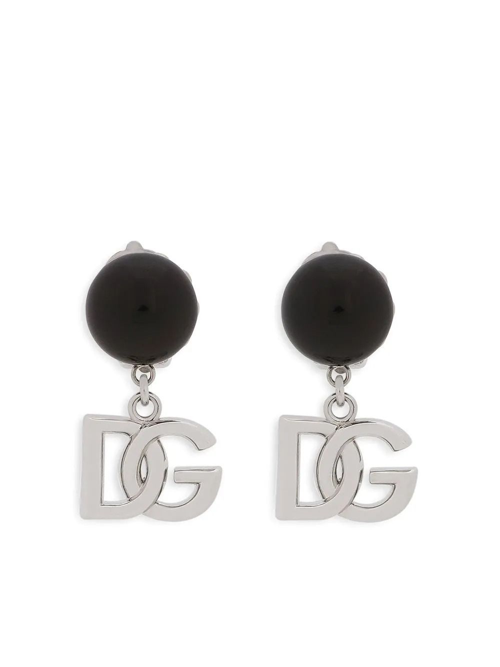 

Dolce & Gabbana aretes de clip con logo DG - Plateado