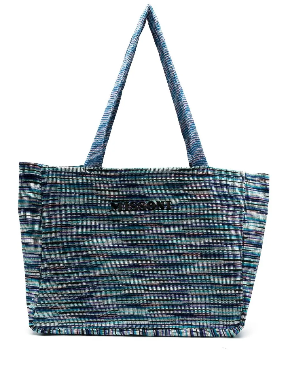 

Missoni tote tejida con logo - Azul