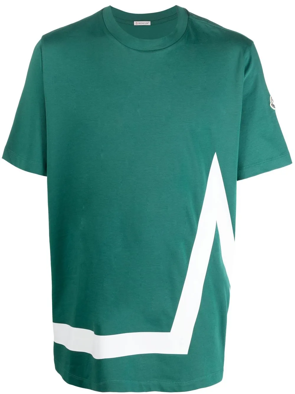 

Moncler playera con logo estampado - Verde