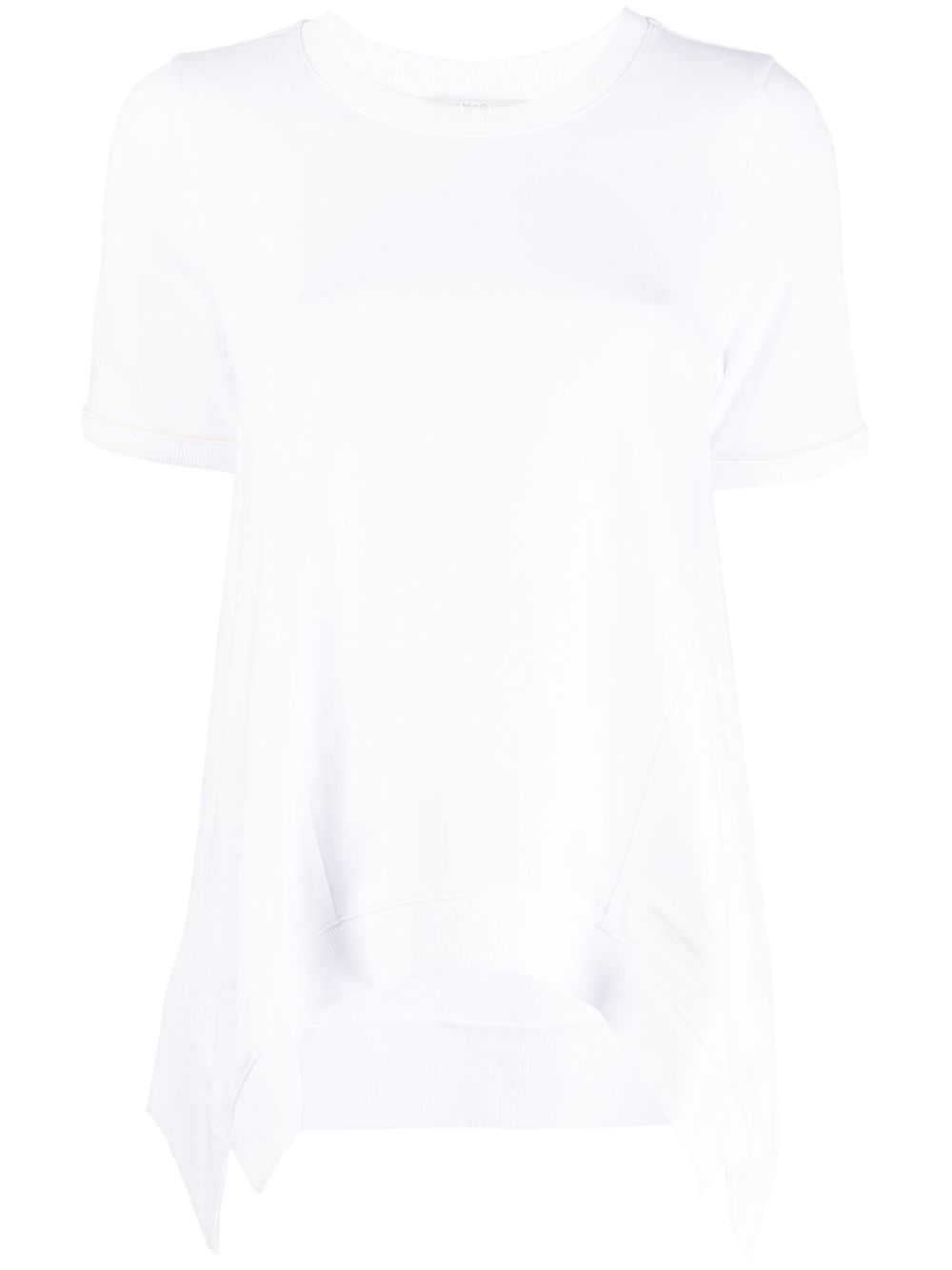 

Stella McCartney playera con dobladillo estilo cascada - Blanco