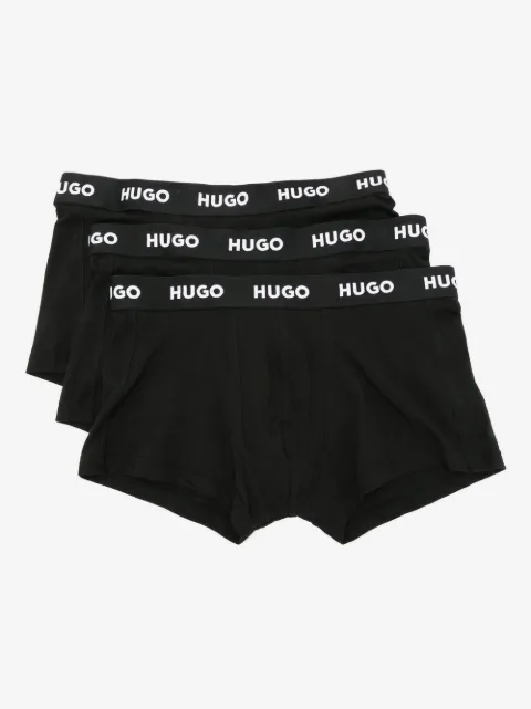 HUGO pack of three logo-waistband boxer briefs