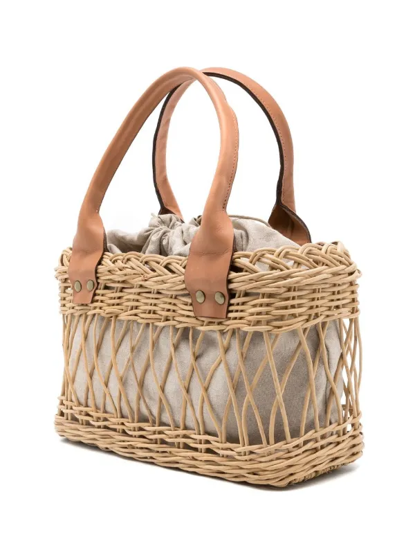 Wicker tote deals