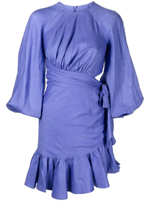 Lyre wrap mini dress
