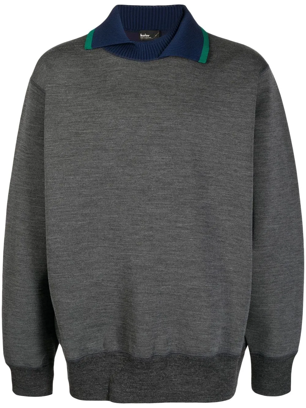 

Kolor contrasting-collar detail sweatshirt - Grey