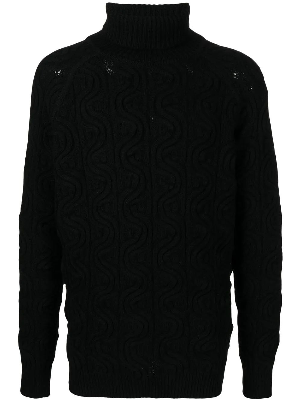 

Kolor textured roll-neck jumper - Black