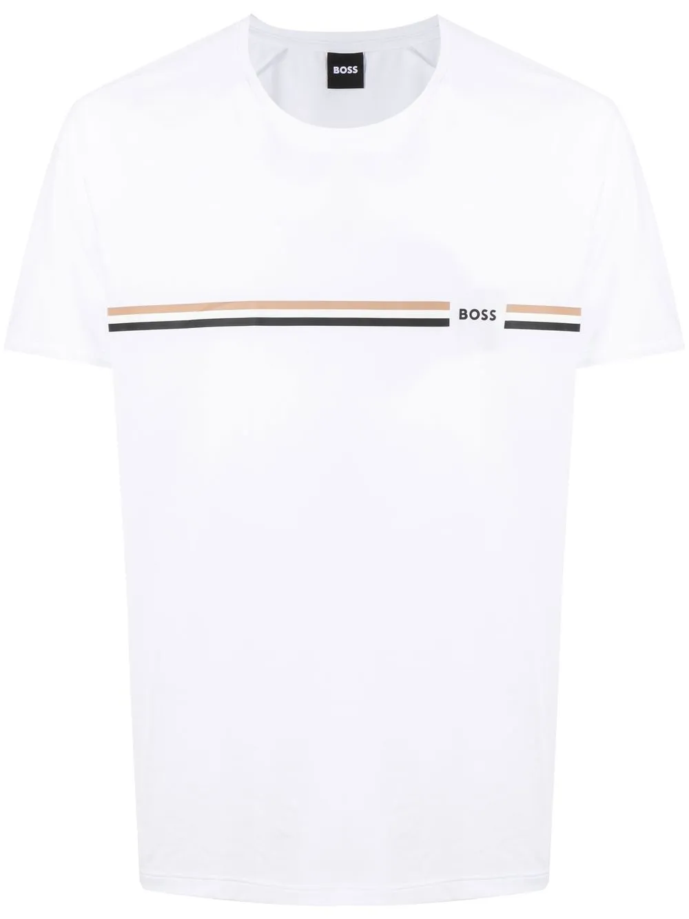 

BOSS playera con logo estampado - Blanco