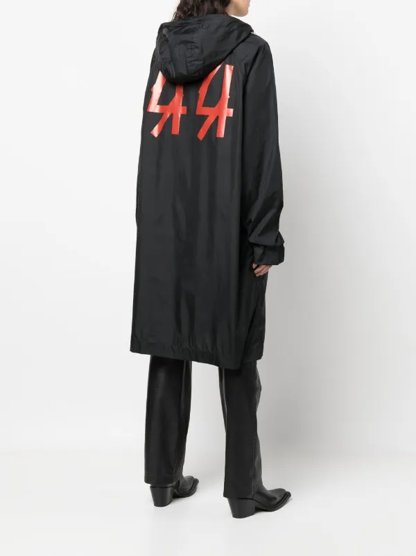 44 LABEL GROUP Logo Motif Parka Black FARFETCH GR