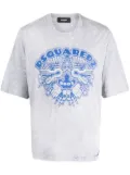 DSQUARED2 graphic-logo print T-shirt - Grey