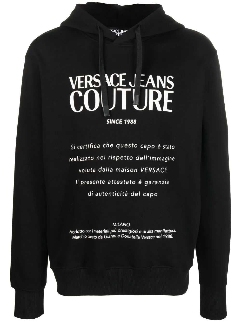 

Versace Jeans Couture hoodie con logo estampado - Negro